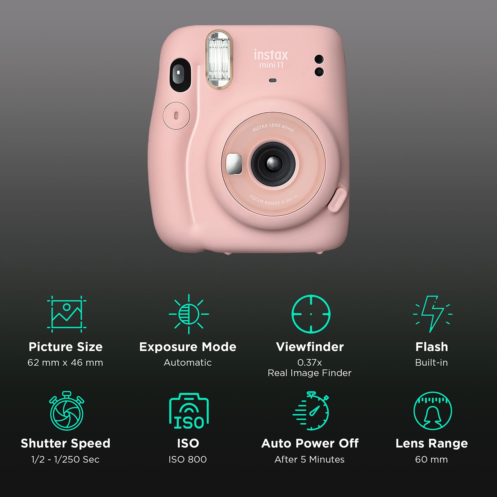 Buy FUJIFILM Instax Mini 11 Instant Camera (Blush Pink